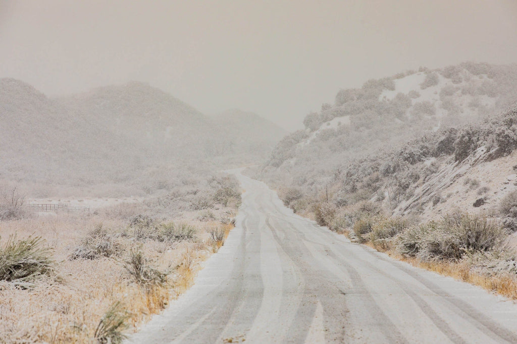 Snow covered Chief's Peak near Ventura, CA