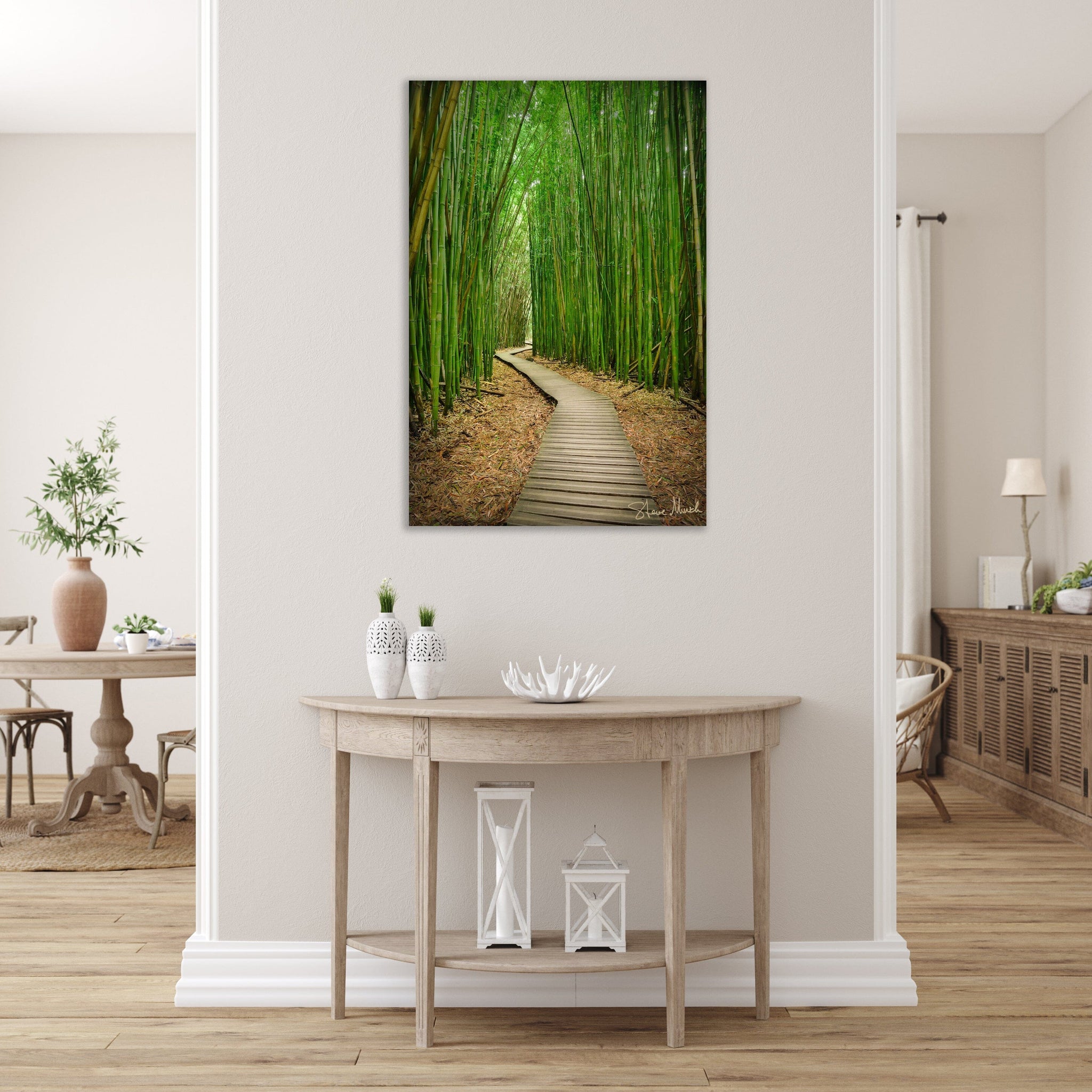 Zen Pathway - Stone Path Through Bamboo Wall Art Photo, HI