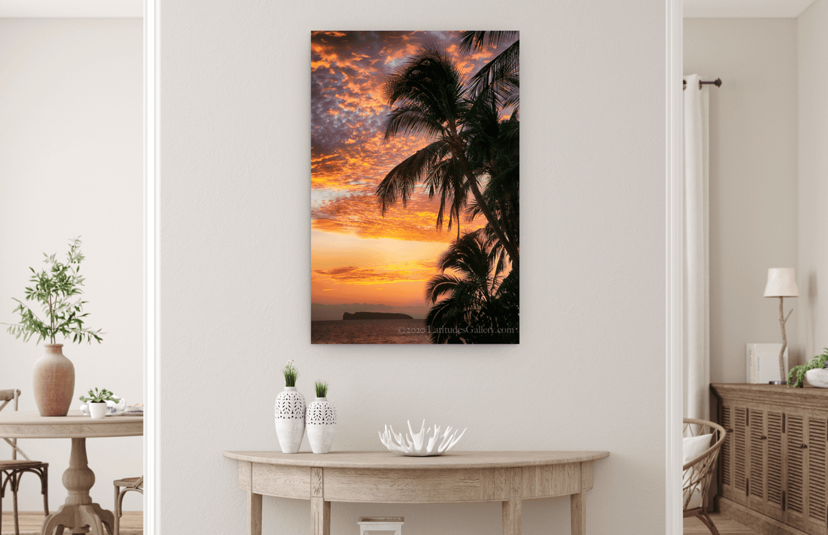 Maui Sunset - Maui, Hawaii Palm Tree & Sunset Photograph – Latitudes ...