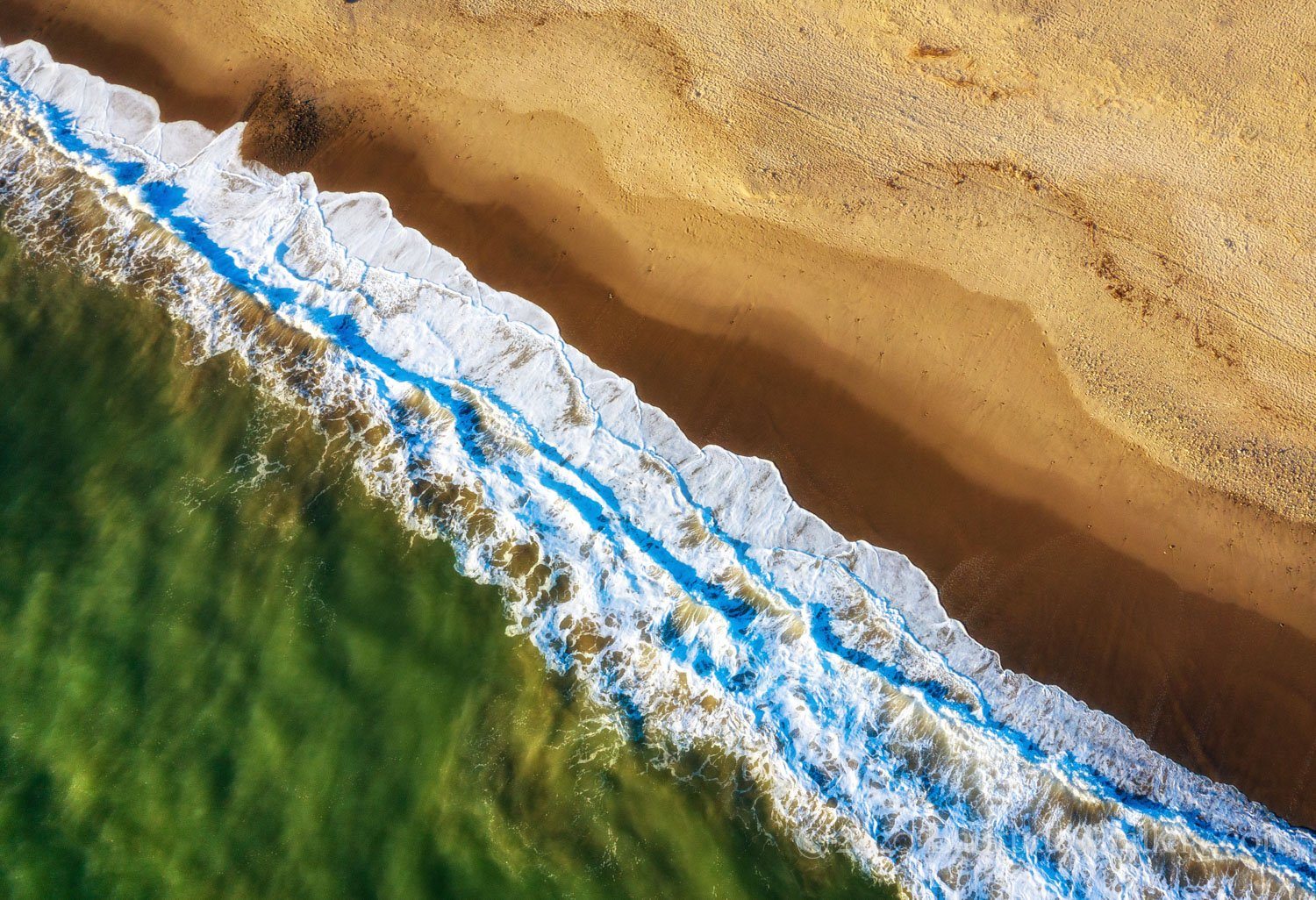 Ocean Line View Shore Lines - Aerial View of Ocean Waves on Sand Photo, CA – Latitudes ...